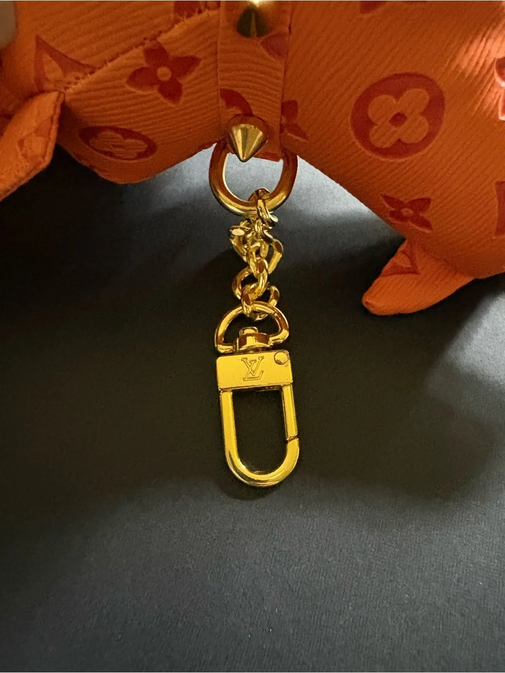Fashion Orange Dog Puppy Keychain Holder Bag Charm